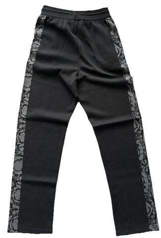 Versace Knit Barocco Jacquard Black Wool/Silk Pants 2XL 54 1013253 IT NWT $1525