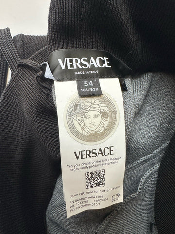 Versace Knit Barocco Jacquard Black Wool/Silk Pants 2XL 54 1013253 IT NWT $1525