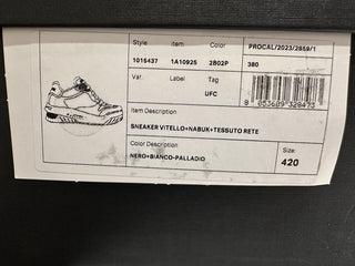 Versace Odissea Men’s Leather White/Black Sneakers 9 US (42 Eu) 1015437 NIB $950