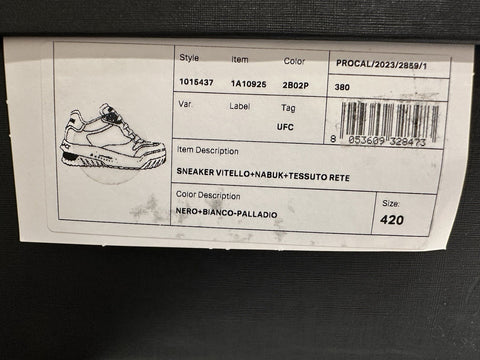 Versace Odissea Men’s Leather White/Black Sneakers 9 US (42 Eu) 1015437 NIB $950