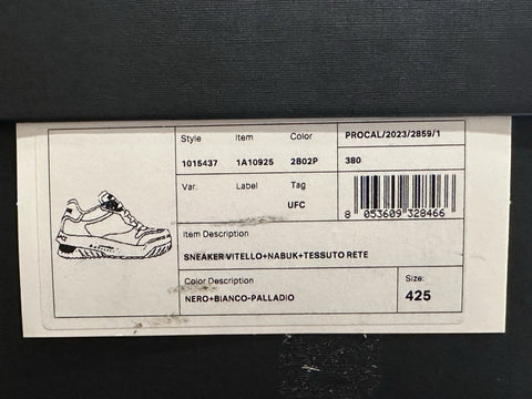 Versace Odissea Mens Leather White/Black Sneakers 9.5 US (42.5) 1015437 NIB $950