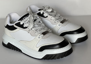 Versace Odissea Mens Leather White/Black Sneakers 9.5 US (42.5) 1015437 NIB $950