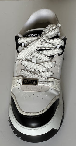 Versace Odissea Mens Leather White/Black Sneakers 9.5 US (42.5) 1015437 NIB $950