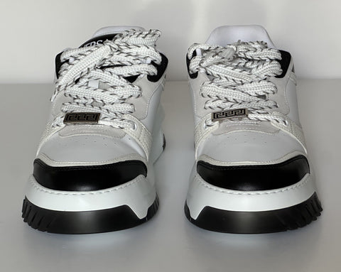 Versace Odissea Mens Leather White/Black Sneakers 9.5 US