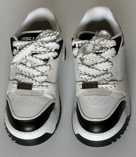 Versace Odissea Mens Leather White/Black Sneakers 9.5 US (42.5) 1015437 NIB $950