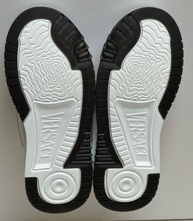 Versace Odissea Mens Leather White/Black Sneakers 9.5 US (42.5) 1015437 NIB $950