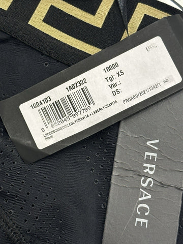 Versace Greca Border Gym Leggings Pants Black XS 1004103 NWT $920