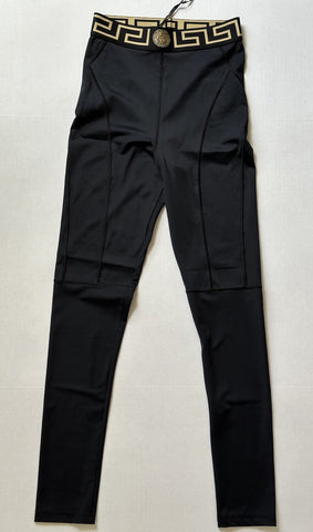 Versace Greca Border Gym Leggings Pants Black XS 1004103 NWT $920