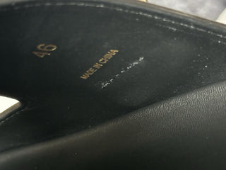 Versace Medusa Black Leather Slides Sandals 13 US (46 Euro) 1020767 NIB