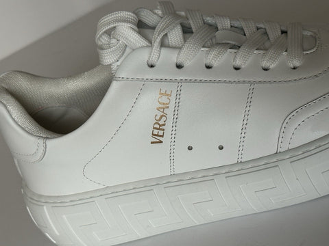 Versace Men's White Leather Sneakers 11 US (44 Euro) Italy 1015600 NWT
