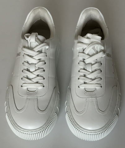 Versace Men's White Leather Sneakers 11 US (44 Euro) Italy 1015600 NWT