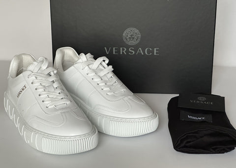 Versace Men's White Leather Sneakers 11 US (44 Euro) Italy 1015600 NWT