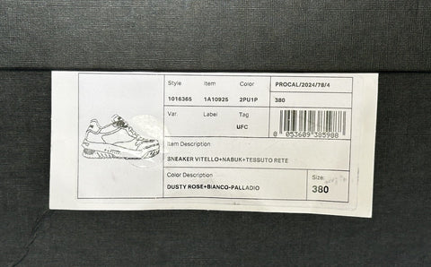 Versace Odissea Women’s Leather White/Pink Sneakers 8 US (38) 1016365 NIB $925