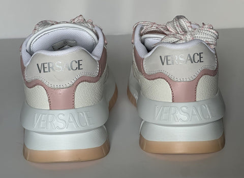 Versace Odissea Women’s Leather White/Pink Sneakers 8 US (38) 1016365 NIB $925
