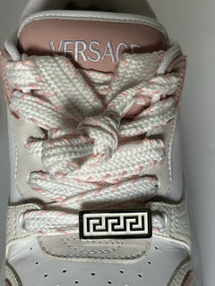 Versace Odissea Women’s Leather White/Pink Sneakers 8 US (38) 1016365 NIB $925