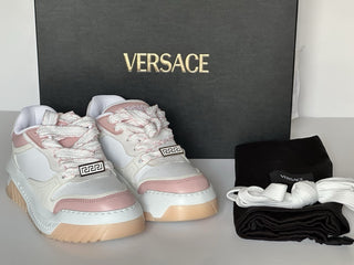 Versace Odissea Women’s Leather White/Pink Sneakers 10 US (40) 1016365 NIB $925