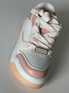 Versace Odissea Women’s Leather White/Pink Sneakers 10 US (40) 1016365 NIB $925