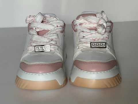 Versace Odissea Women’s Leather White/Pink Sneakers 10.5 US (40.5) 1016365 NIB