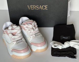 Versace Odissea Women’s Leather White/Pink Sneakers 10.5 US (40.5) 1016365 NIB