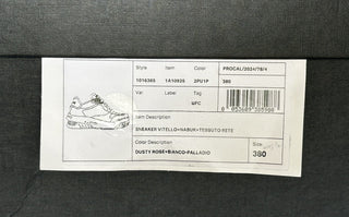 Versace Odissea Women’s Leather White/Pink Sneakers 10.5 US (40.5) 1016365 NIB