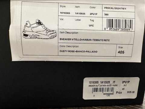 Versace Odissea Women’s Leather White/Pink Sneakers 10.5 US (40.5) 1016365 NIB