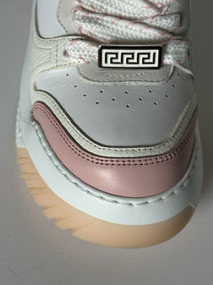 Versace Odissea Women’s Leather White/Pink Sneakers 10.5 US (40.5) 1016365 NIB