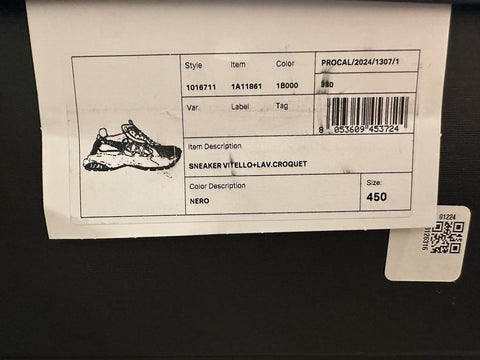 Versace Mercury M_VS_01 Men’s Leather Black Sneakers 12 US (45) 1016711 NIB $990