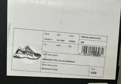 Versace Mercury M_VS_01 Men’s Leather White Sneakers 10 US (43) 1016711 NIB $990