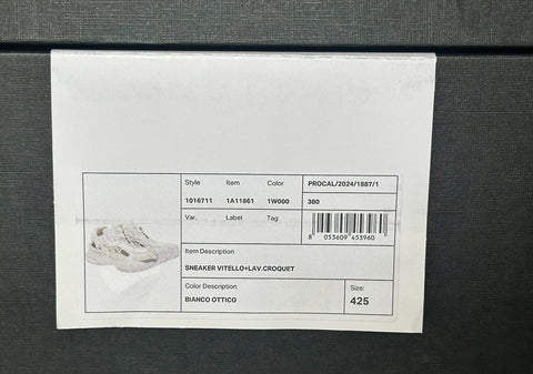 Versace Mercury M_VS_01 Men’s Leather White Sneakers 9.5 US (42.5) 1016711 NIB