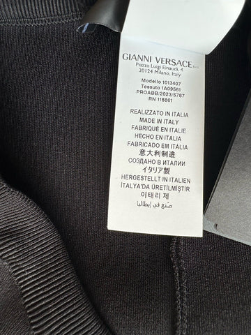 Versace Barocco Lace Knit Midi Skirt Black 42 Euro Italy 1013407 NWT