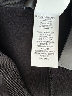Versace Barocco Lace Knit Midi Skirt Black 44 Euro Italy 1013407 NWT