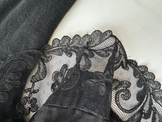 Versace Women's Barocco Lace Cashmere Cardigan Black 42 Euro Italy 1013478 NWT