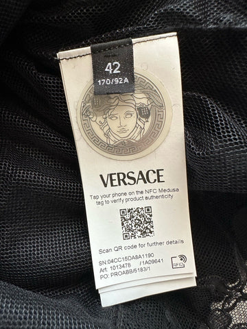 Versace Women's Barocco Lace Cashmere Cardigan Black 42 Euro Italy 1013478 NWT