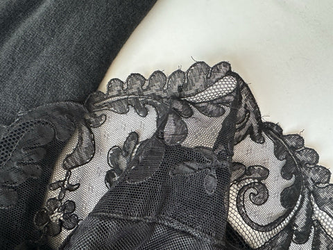 Versace Women's Barocco Lace Cashmere Cardigan Black 44 Euro Italy 1013478 NWT