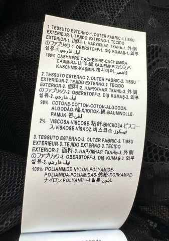 Versace Women's Barocco Lace Cashmere Cardigan Black 44 Euro Italy 1013478 NWT