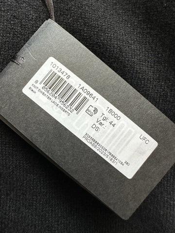 Versace Women's Barocco Lace Cashmere Cardigan Black 44 Euro Italy 1013478 NWT