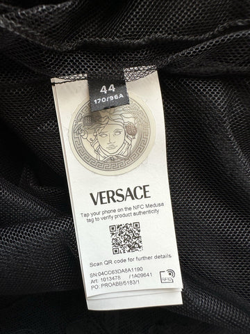 Versace Women's Barocco Lace Cashmere Cardigan Black 44 Euro Italy 1013478 NWT