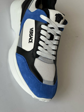 Versace Medusa Men’s White/Black/Blue Sneakers 10 US (43 Eu) 1011942 IT NIB $825