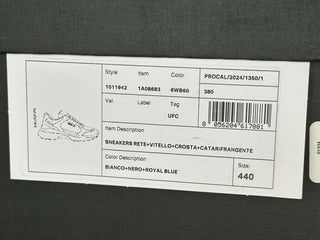 Versace Medusa Men’s White/Black/Blue Sneakers 11 US (44 Eu) 1011942 IT NIB $825