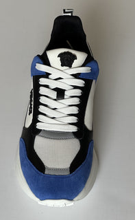 Versace Medusa Men’s White/Black/Blue Sneakers 8 US (41 Eu) 1011942 IT NIB $825