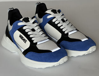 Versace Medusa Men’s White/Black/Blue Sneakers 8 US (41 Eu) 1011942 IT NIB $825