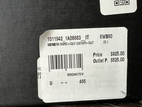 Versace Medusa Mens White/Black/Blue Sneakers 13.5 US (46.5) 1011942 IT NIB $825