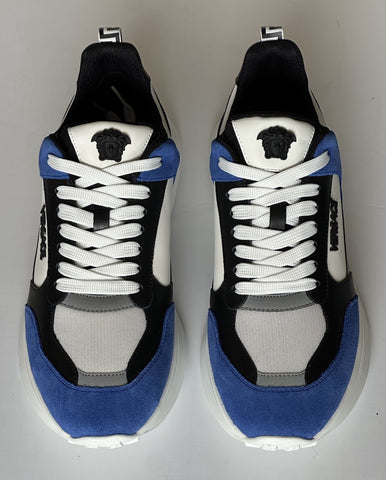 Versace Medusa Mens White/Black/Blue Sneakers 13.5 US (46.5) 1011942 IT NIB $825