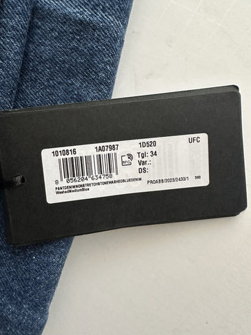 Versace Men’s Denim Stone Washed Medium Blue Jeans 34 US (36”) 1010816 Italy NWT