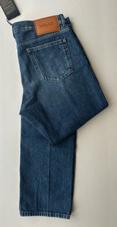 Versace Men’s Denim Stone Washed Medium Blue Jeans 34 US (36”) 1010816 Italy NWT