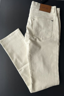 Versace Men’s Rinsed Denim Stretch White Jeans Size 33 US 1011693 IT NWT $750