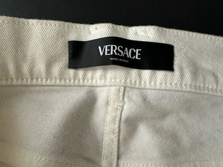Versace Men’s Rinsed Denim Stretch White Jeans Size 33 US 1011693 IT NWT $750