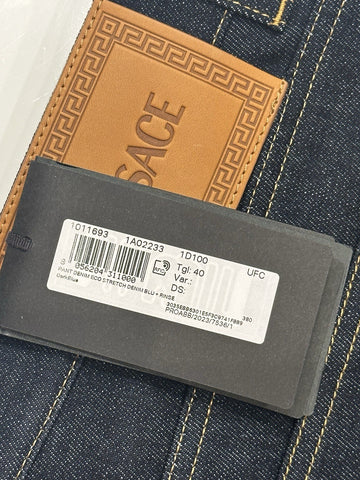Versace Mens Eco Stretch Denim Dark Blue Jeans 40 US 1011693 NWT $675