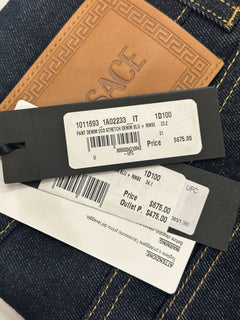 Versace Mens Eco Stretch Denim Dark Blue Taylor Fit Jeans 31 US 1011693 NWT $675
