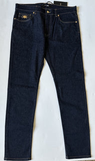 Versace Mens Eco Stretch Denim Dark Blue Taylor Fit Jeans 31 US 1011693 NWT $675